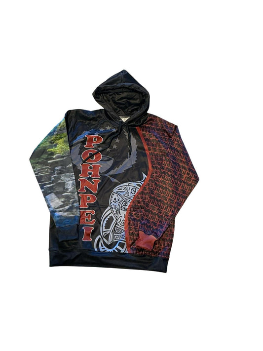 Pohnpei Print Pullover Hoodie