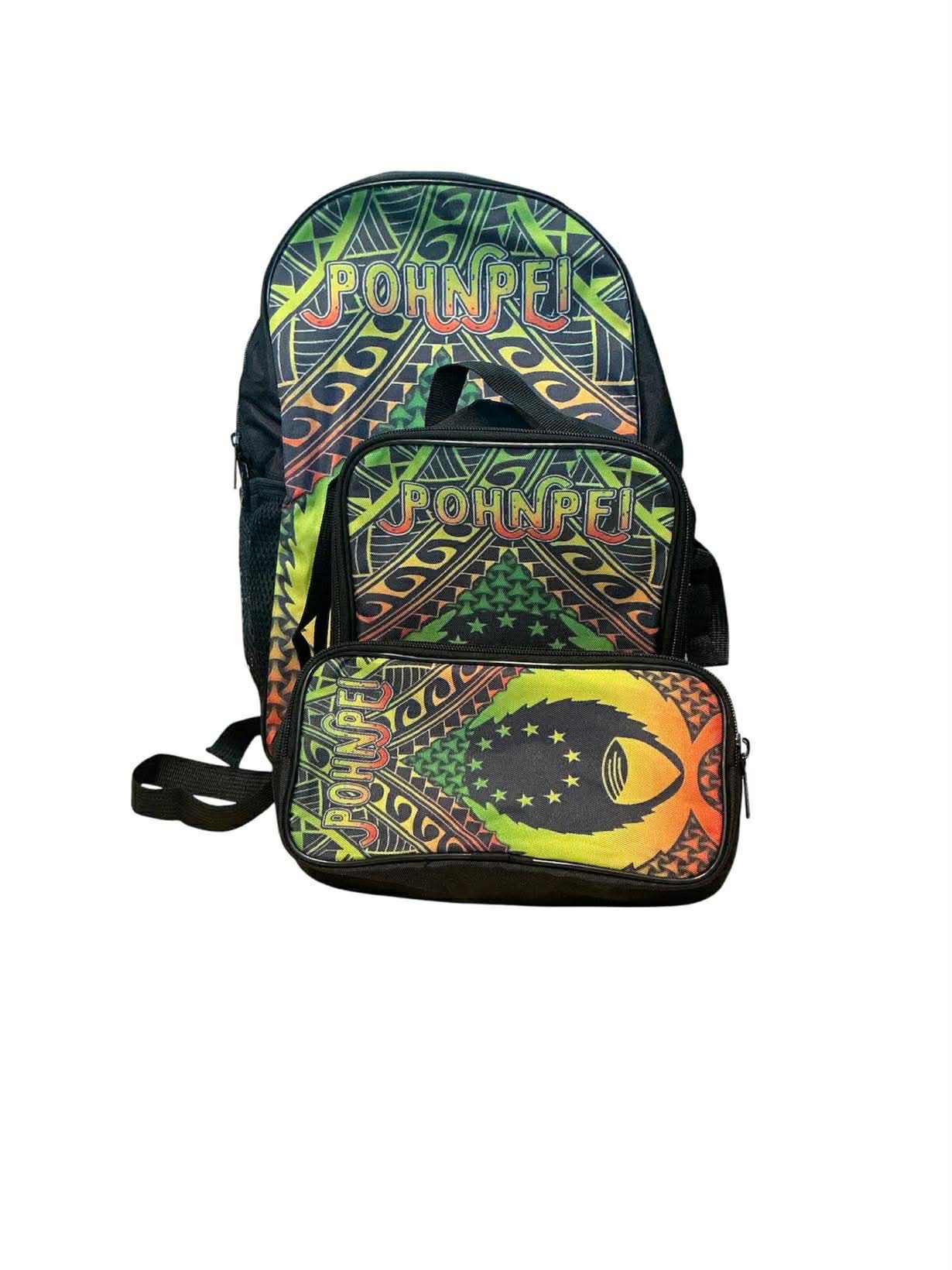 Backpack with Pohnpei Tribal Print (3 pieces)