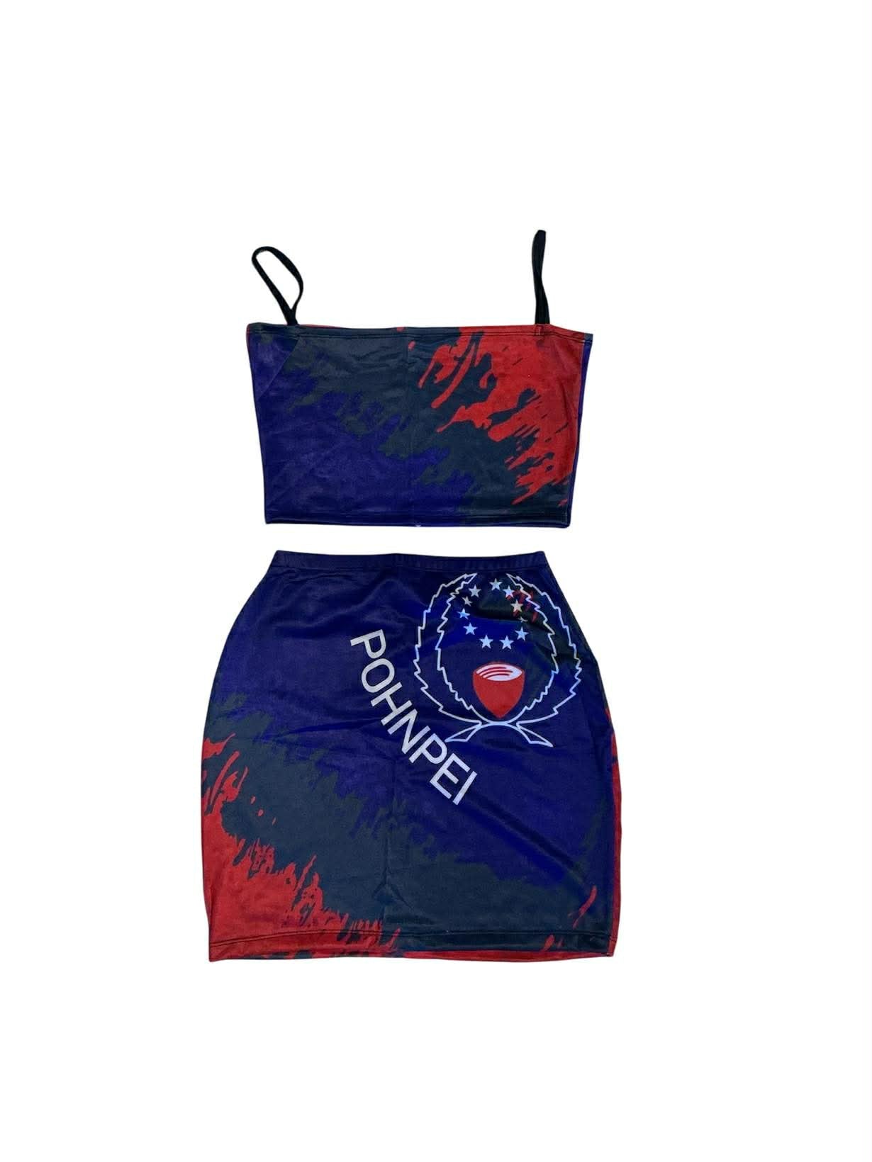 Pohnpei Print Ladies' Top and Skirt Set